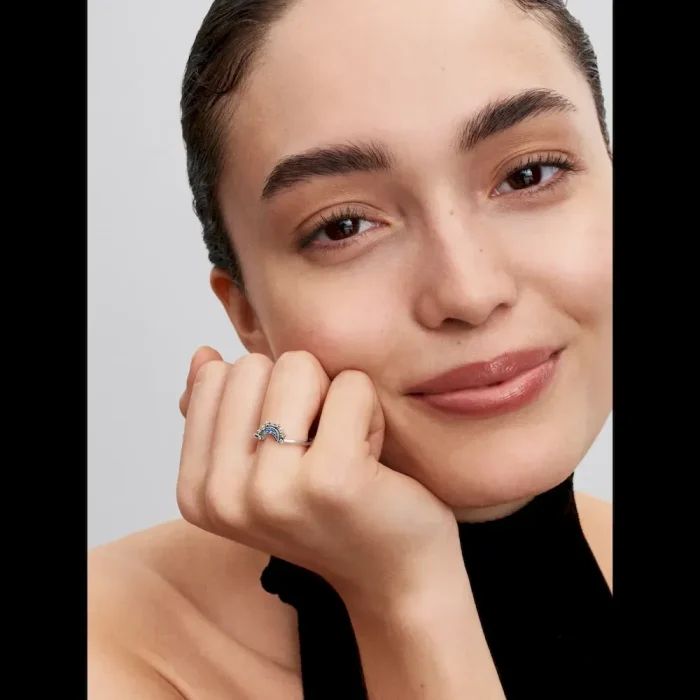 Celestial Sparkling Sun and Moon Ring Set - Image 10