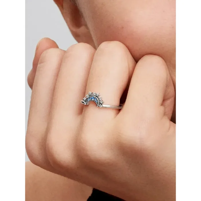 Celestial Sparkling Sun and Moon Ring Set - Image 9