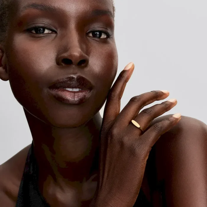 Engravable Love Notes Bar Ring Set - Image 6