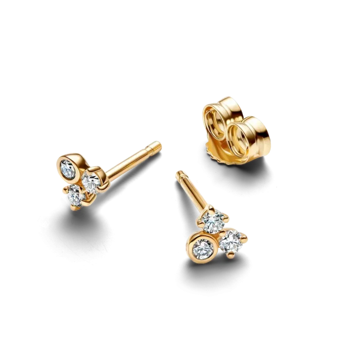 Pandora Era Lab-Grown Diamond Cluster Stud Earrings - Image 5