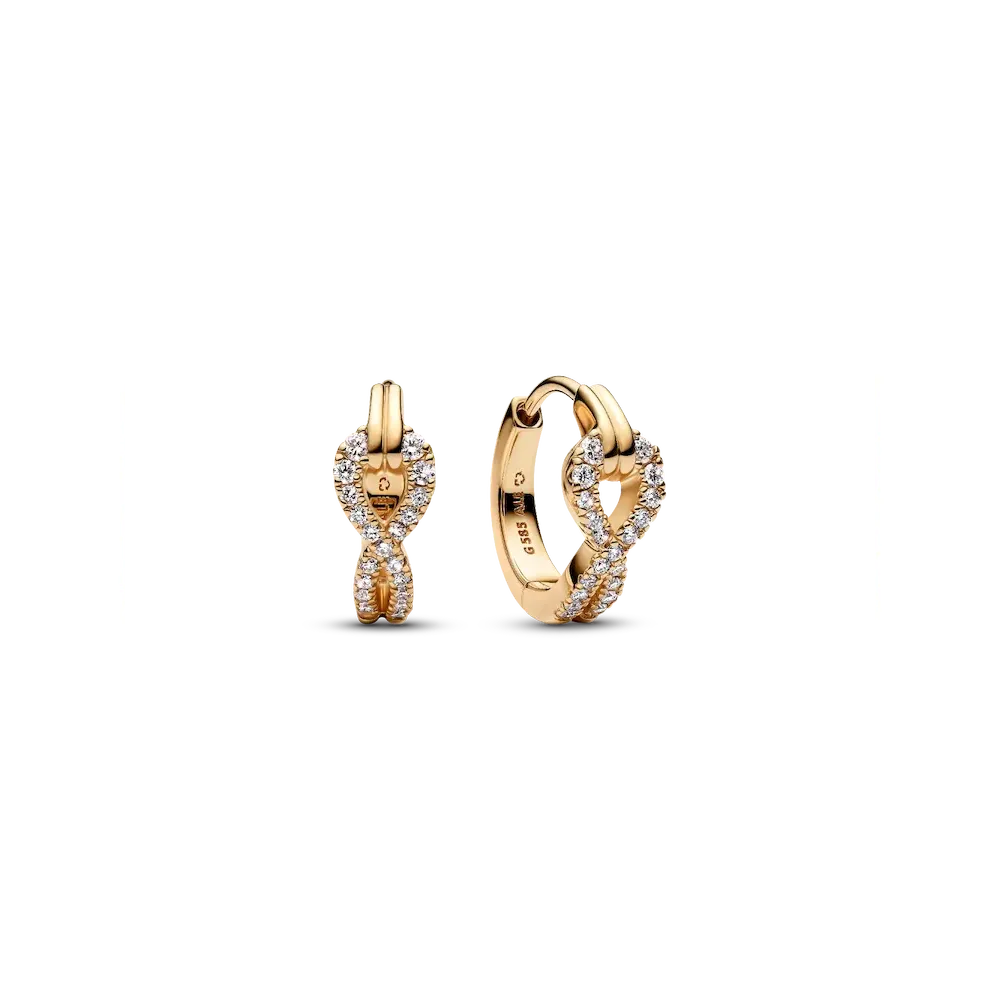 Pandora Infinite Lab-grown Diamond Pavé Hoop Earrings