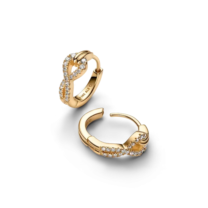 Pandora Infinite Lab-grown Diamond Pavé Hoop Earrings - Image 5