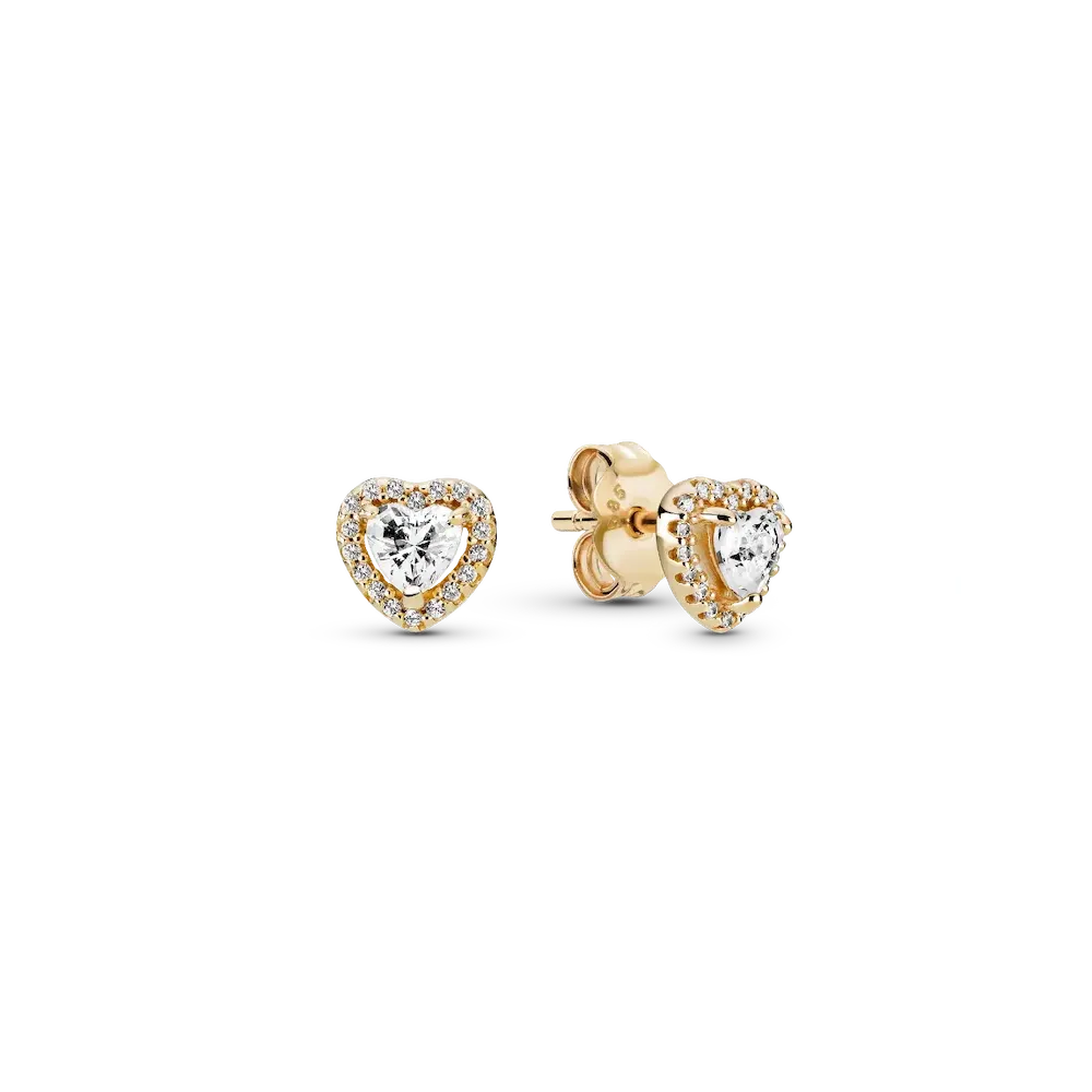 Elevated Heart Stud Earrings