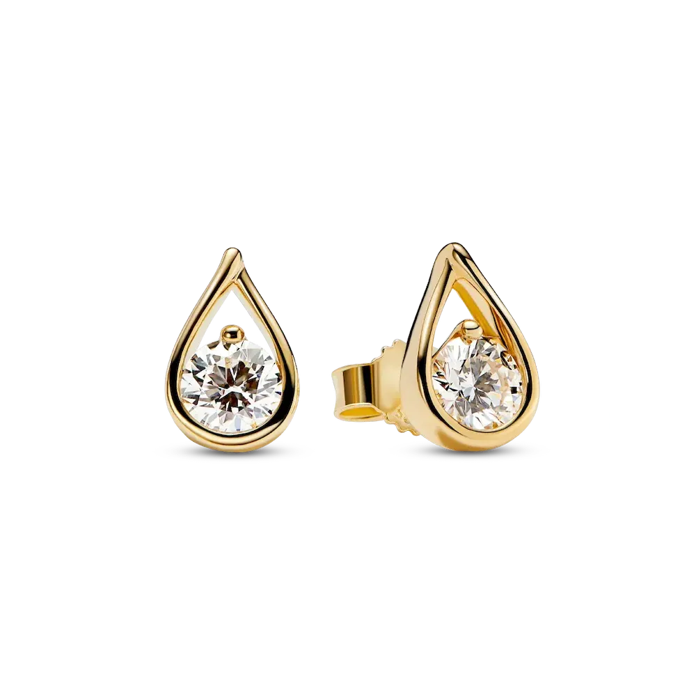 Pandora Infinite 14k Gold Lab-grown Diamond Earrings