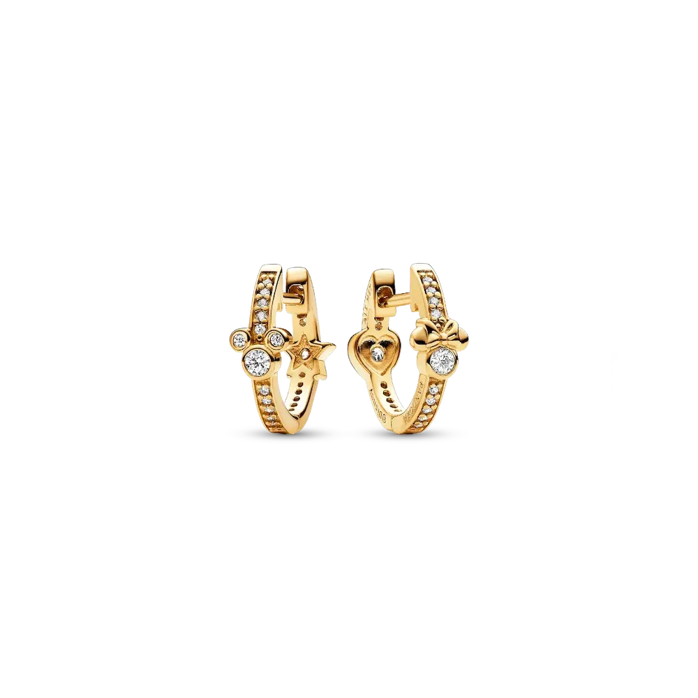 Disney Mickey Mouse & Minnie Mouse Sparkling Hoop Earrings