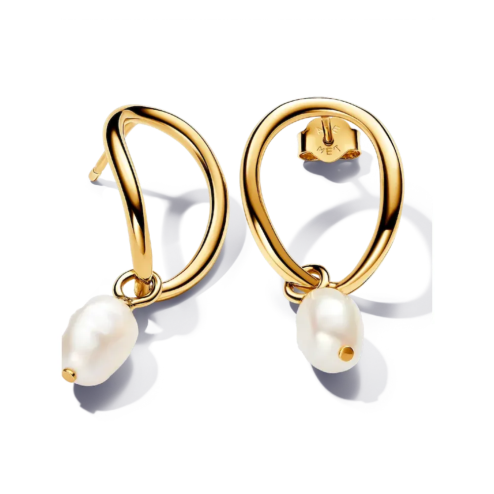 263281C01_RGB.webp Organically Shaped Circle & Baroque Treated Freshwater Cultured Pearl Earrings - Image 1