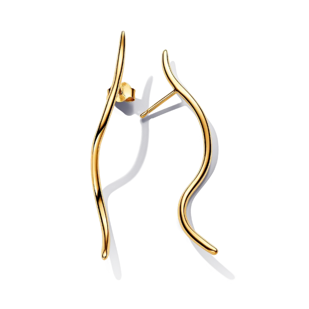 Organically Shaped Wire Stud Earrings