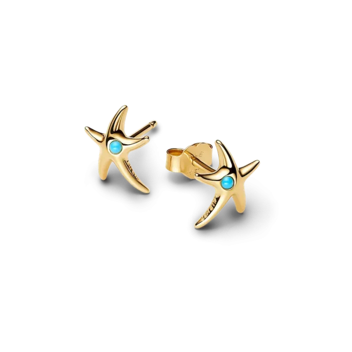 Sparkling Blue Starfish Necklace and Earring Set - Image 17