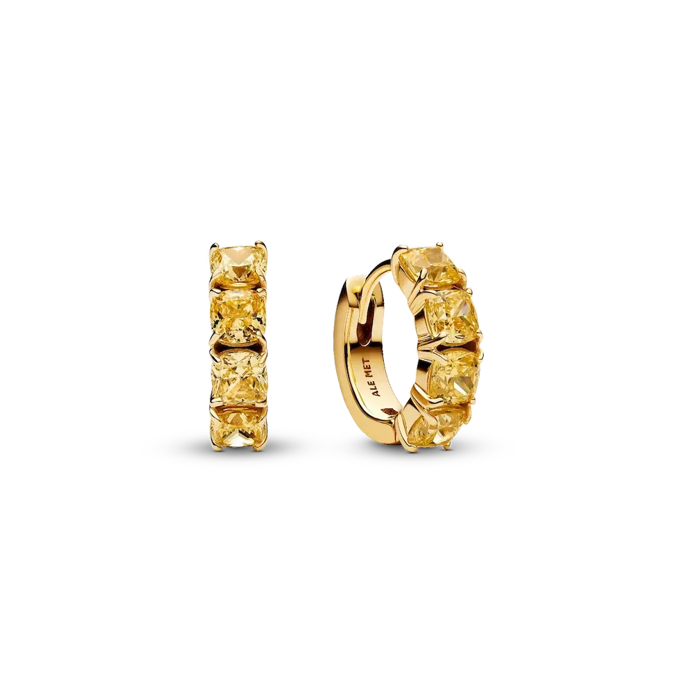 Yellow Hoop Earrings