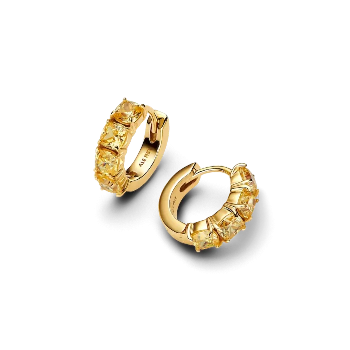 Yellow Hoop Earrings - Image 7