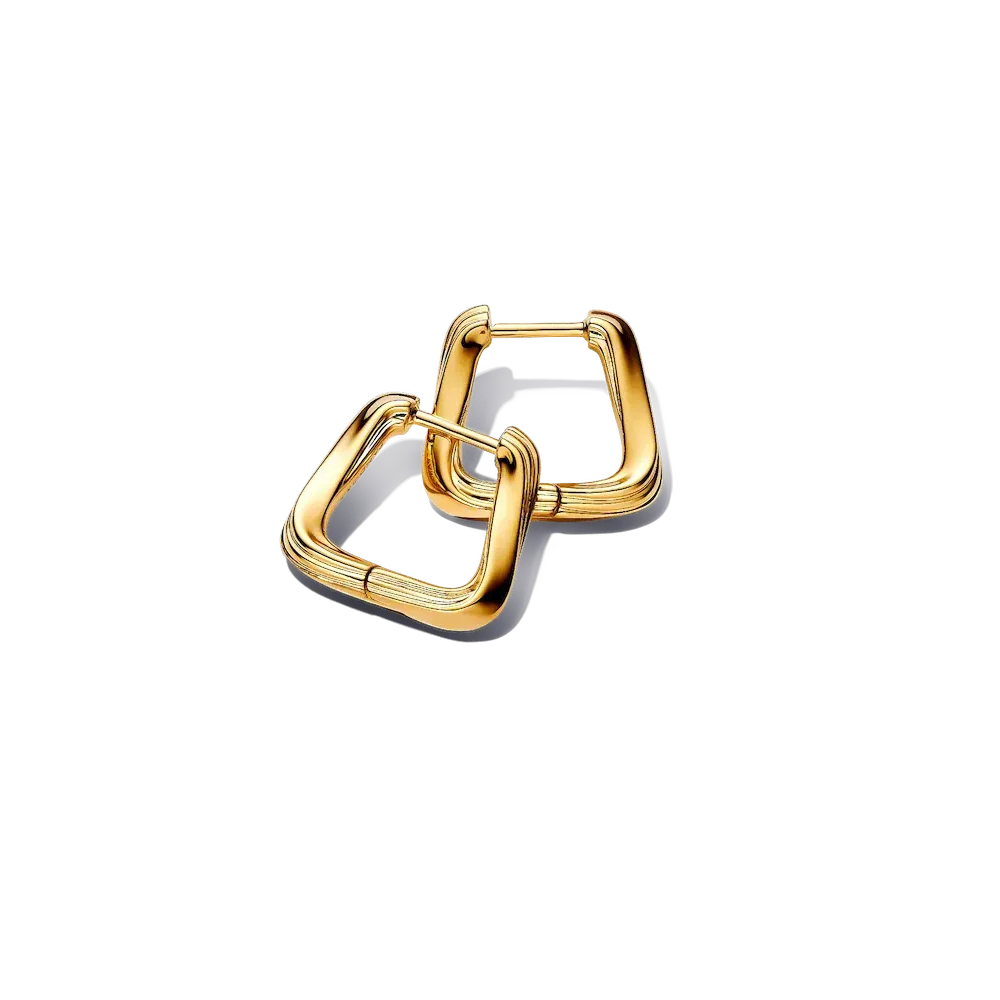 Twisted Triangle Small Hoop Earrings