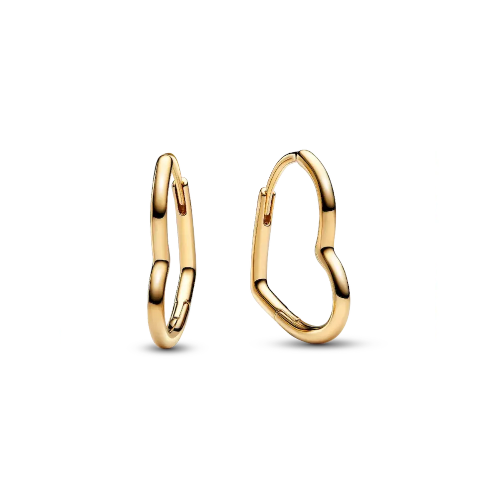 Asymmetrical Heart Hoop Earrings