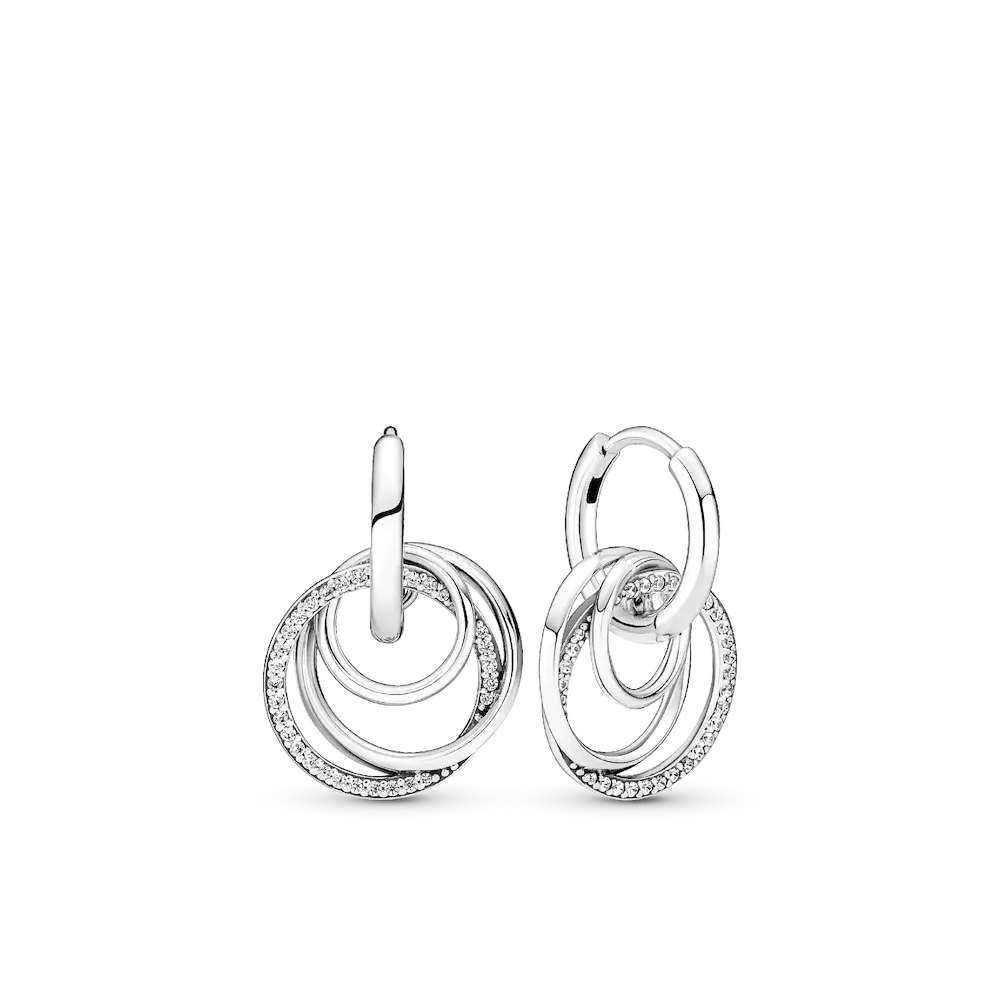 Family Always Encircled Hoop Earrings