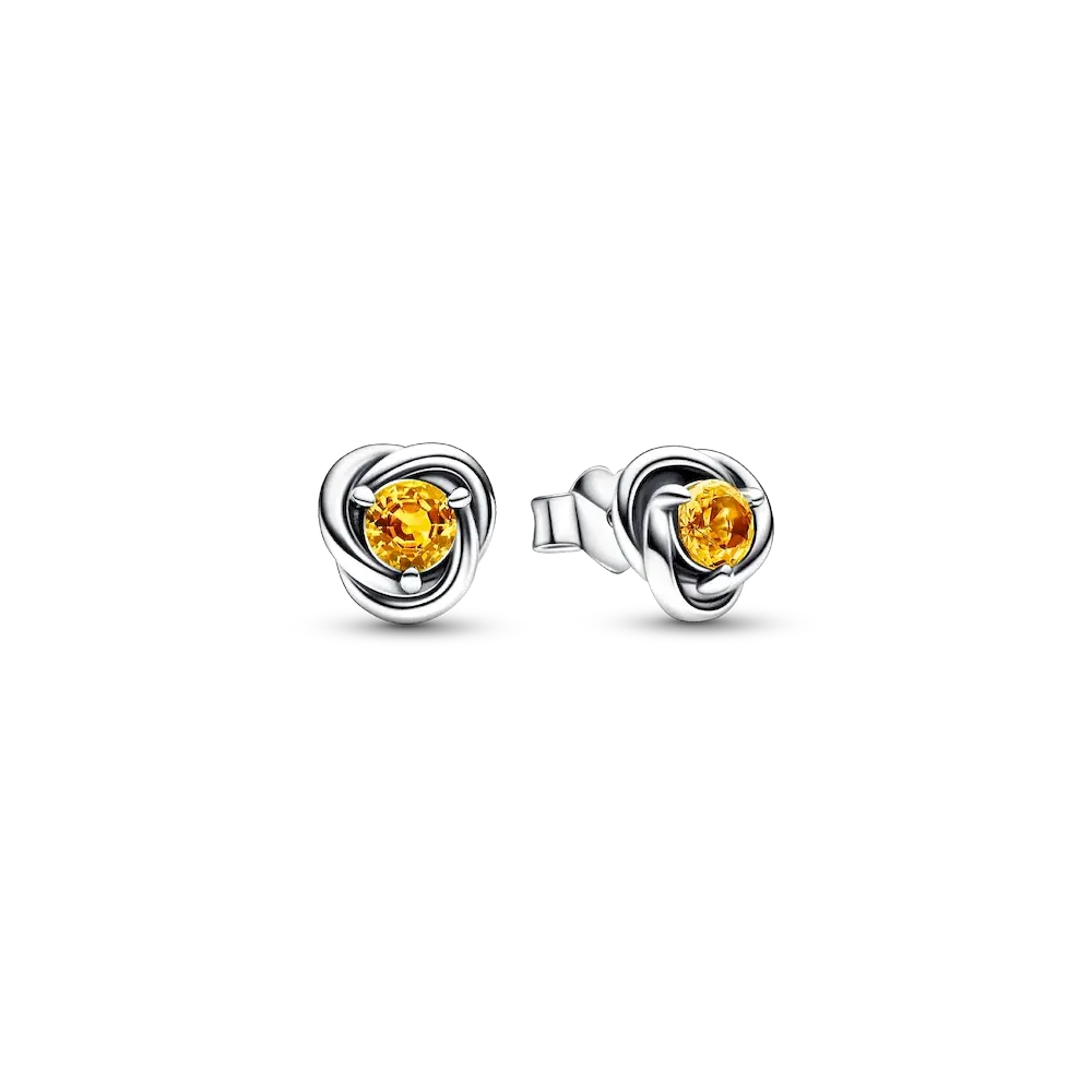 November Honey Eternity Circle Stud Earrings