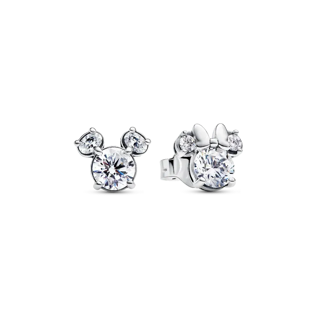 293219C01_RGB.webp Disney Mickey Mouse & Minnie Mouse Sparkling Stud Earrings - Image 1