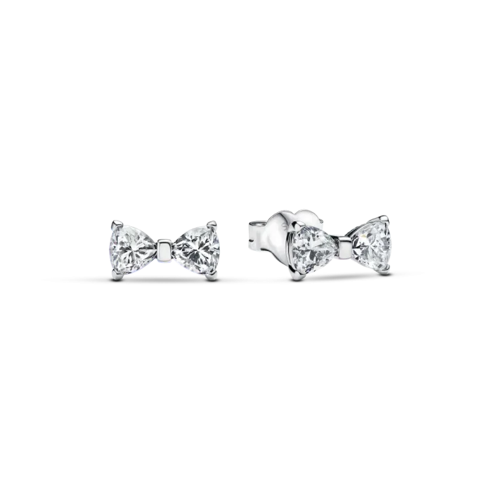 Sparkling Bow Stud Earring Set - Image 3