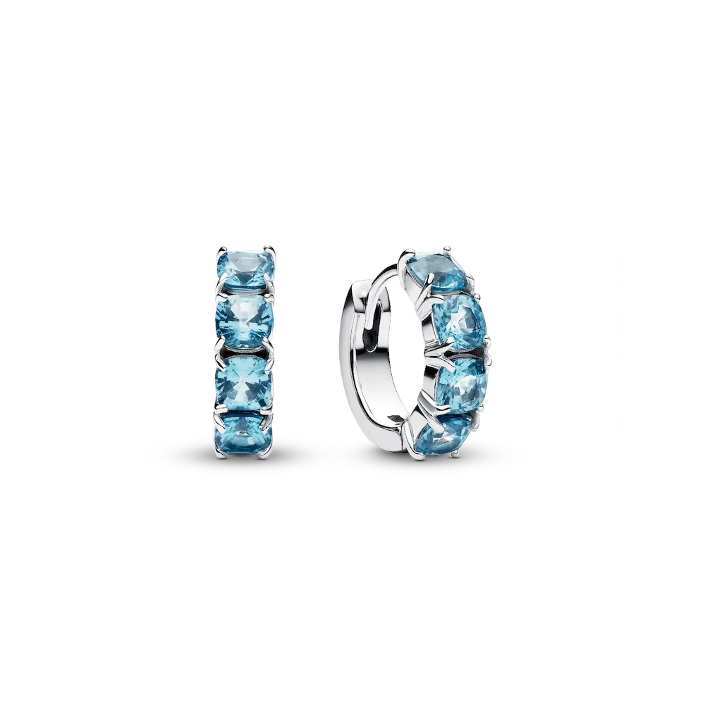 Light Blue Hoop Earrings