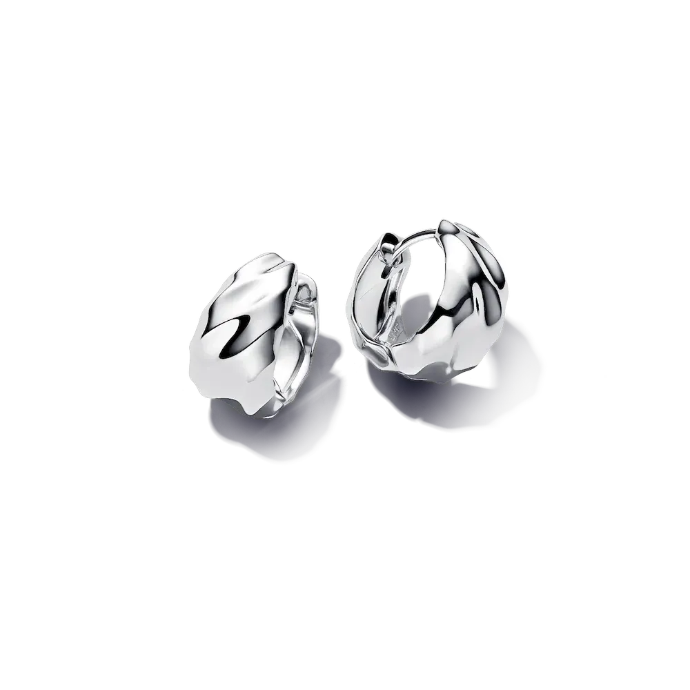 Rippled Small Hoop Earrings