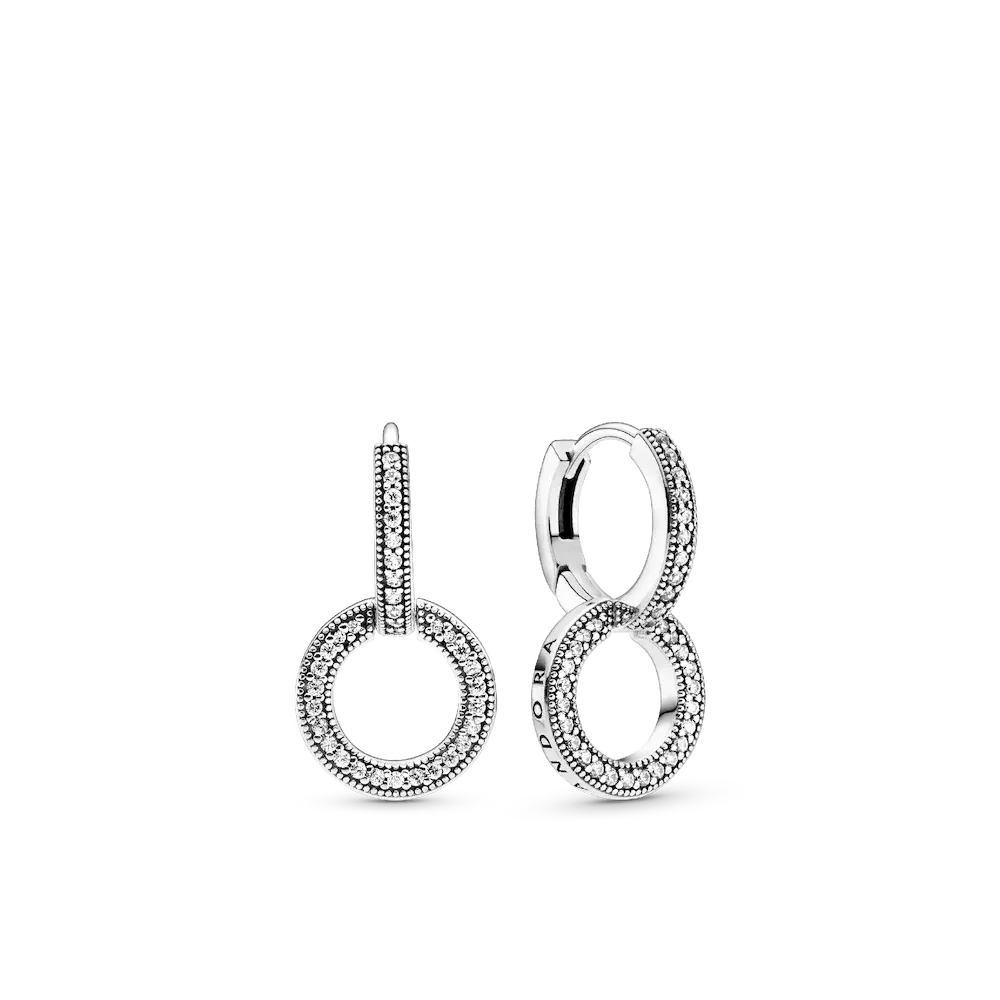 Sparkling Double Hoop Earrings