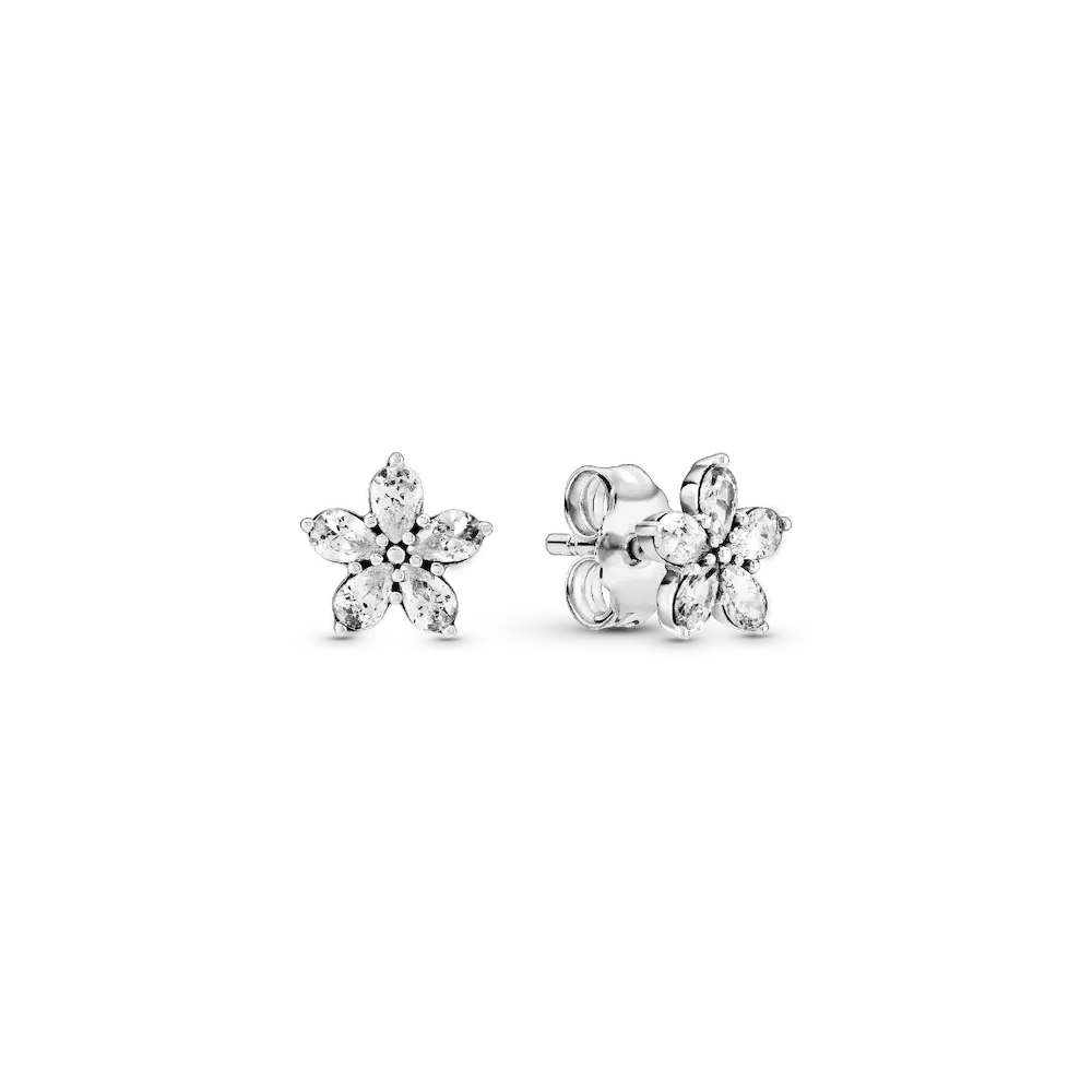 Sparkling Snowflake Stud Earrings
