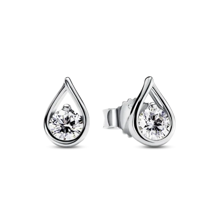 Pandora Infinite Lab-grown Diamond Ring and Earrings Set 1 ct tw Sterling Silver - Image 2