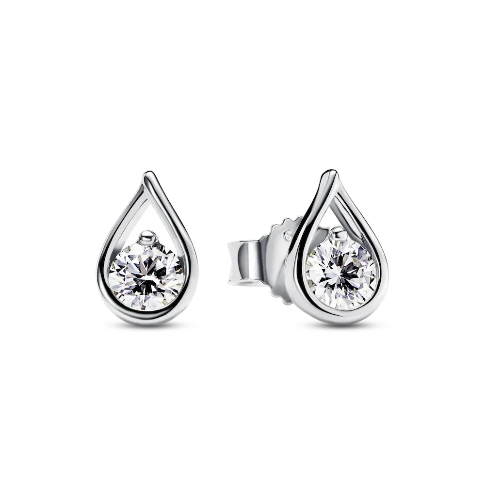 Pandora Infinite Sterling Silver Lab-grown Diamond Earrings