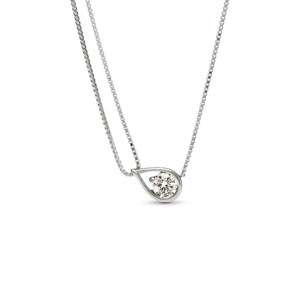 Pandora Infinite 14k White Gold Lab-grown Diamond Double Chain Collier Necklace