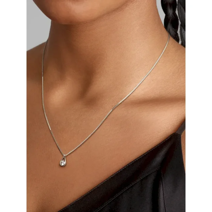 Pandora Infinite 14k White Gold Lab-grown Diamond Pendant Necklace - Image 2