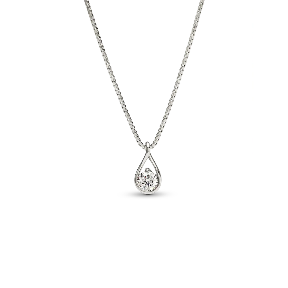Pandora Infinite 14k White Gold Lab-grown Diamond Pendant Necklace