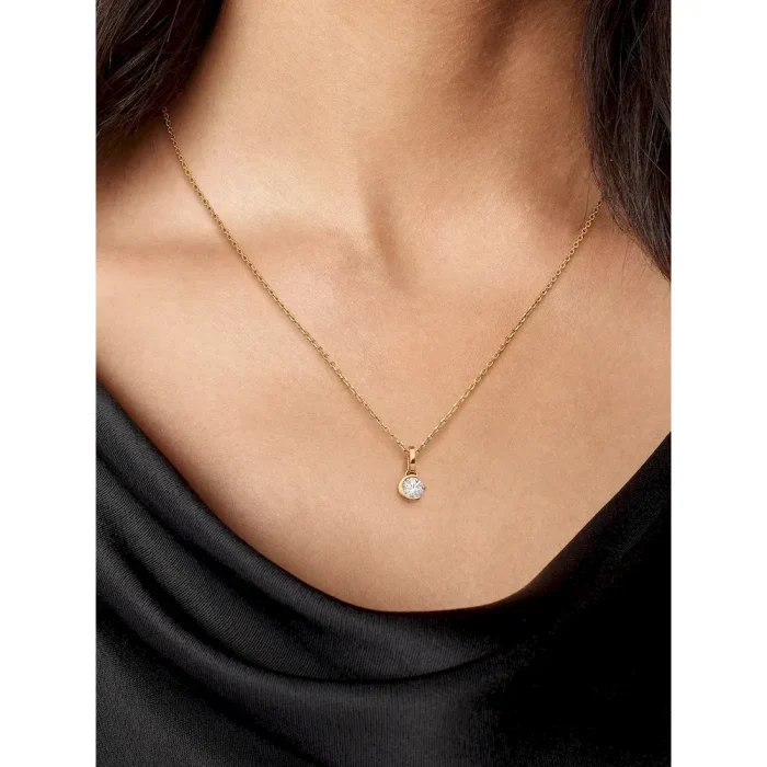 Pandora Talisman Lab-grown Diamond Moon Pendant Necklace 0.25 carat tw 14k Gold - Image 8