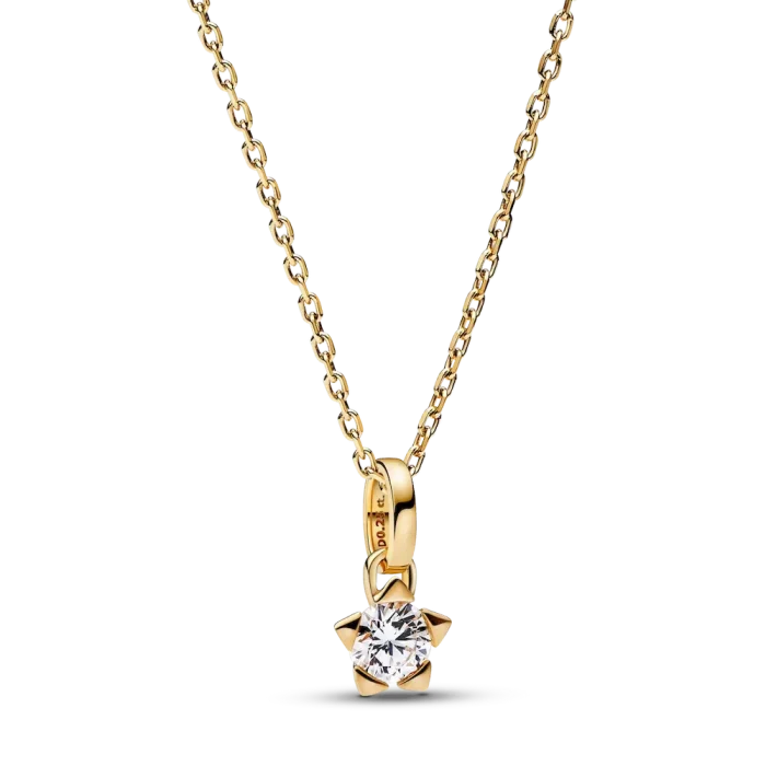 Pandora Talisman Lab-grown Diamond Star Pendant Necklace 0.25 carat tw 14k Gold - Image 8