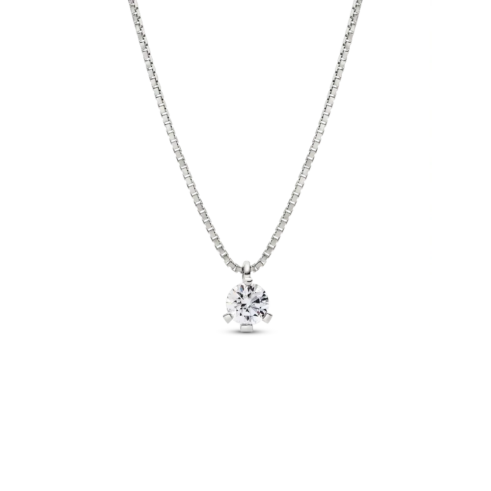 Pandora Nova 14k White Gold Lab-grown Diamond Pendant Necklace