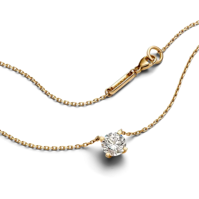 Pandora Era 14k Gold Lab-grown Diamond Pendant Necklace - Image 4