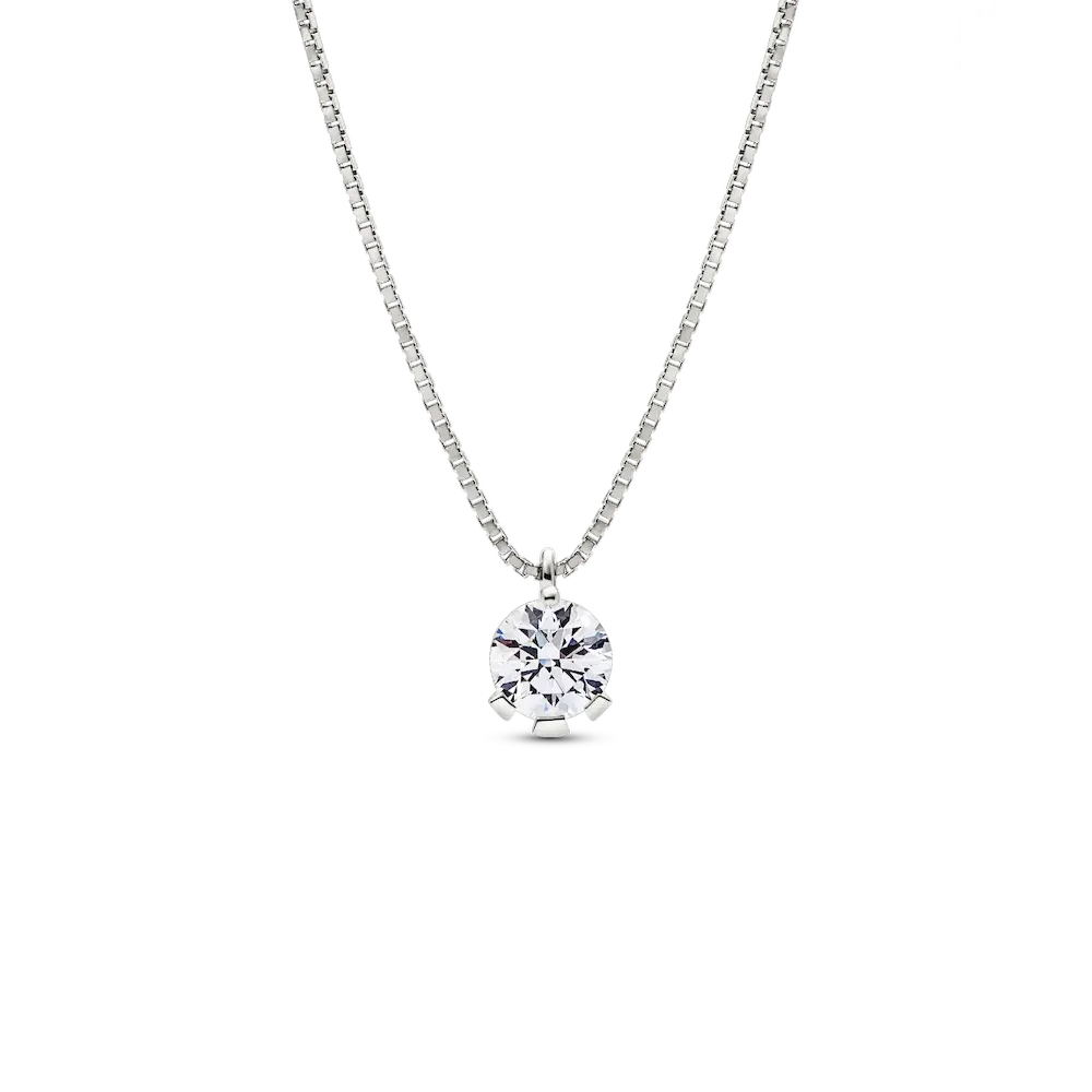 Pandora Nova 14k White Gold Lab-grown Diamond Pendant Necklace