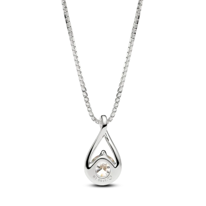 Pandora Infinite 14k White Gold Lab-grown Diamond Pendant Necklace - Image 4