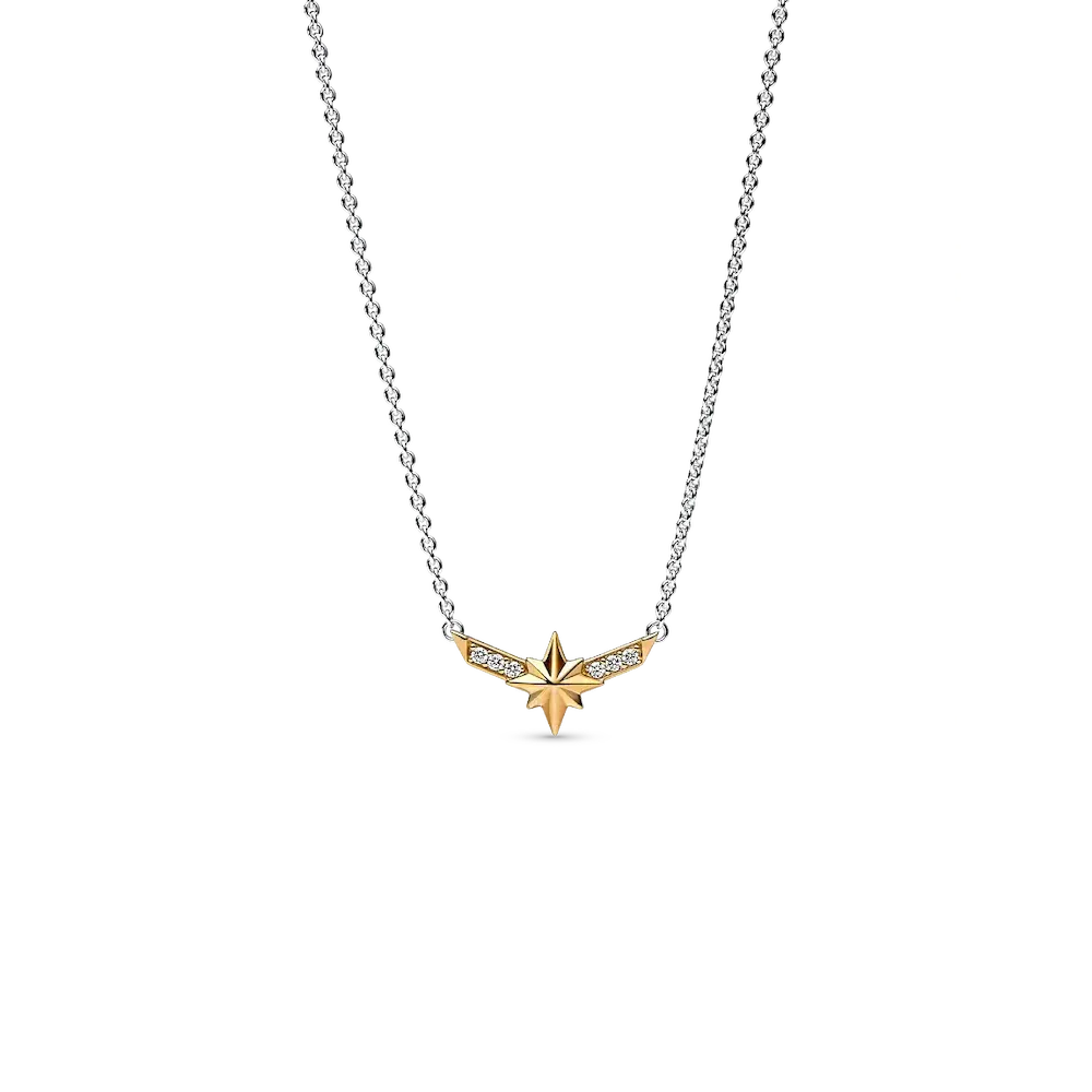 362745C01_RGB.webp FINAL SALE - Marvel Captain Marvel Octogram Star Two tone Pendant Necklace - Image 1