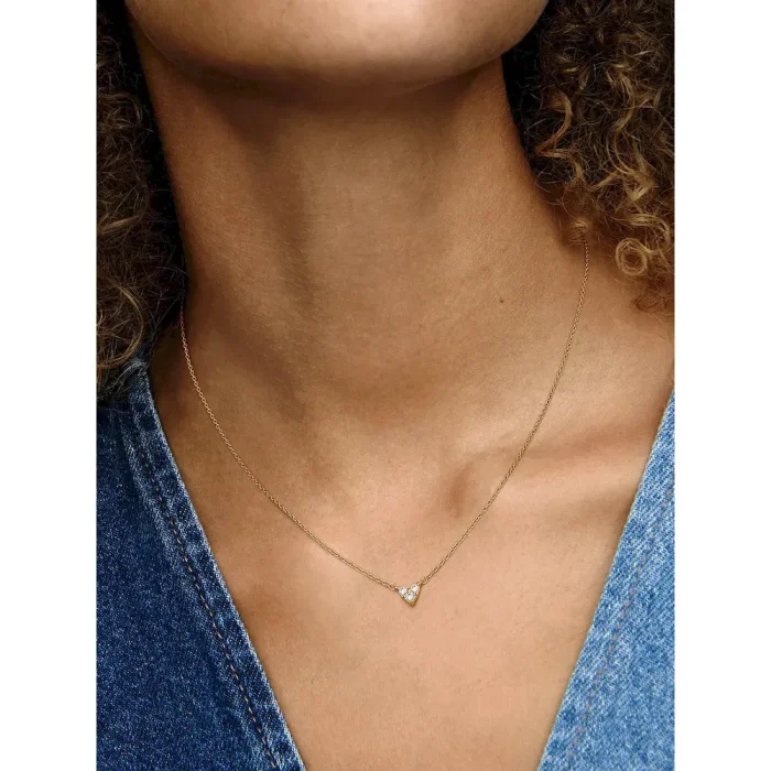 Triple Stone Heart Collier Necklace - Image 2