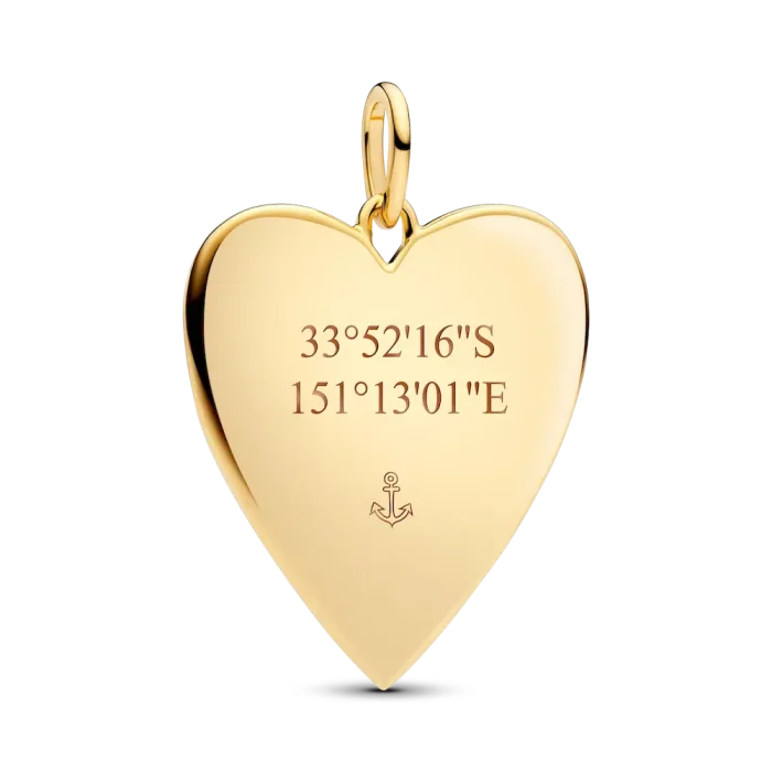 Engravable Oversized Heart Tag Pendant Necklace - Image 6