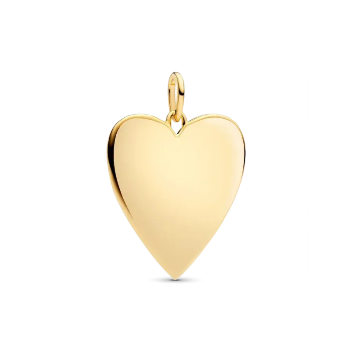 Engravable Oversized Heart Tag Pendant Necklace - Image 2