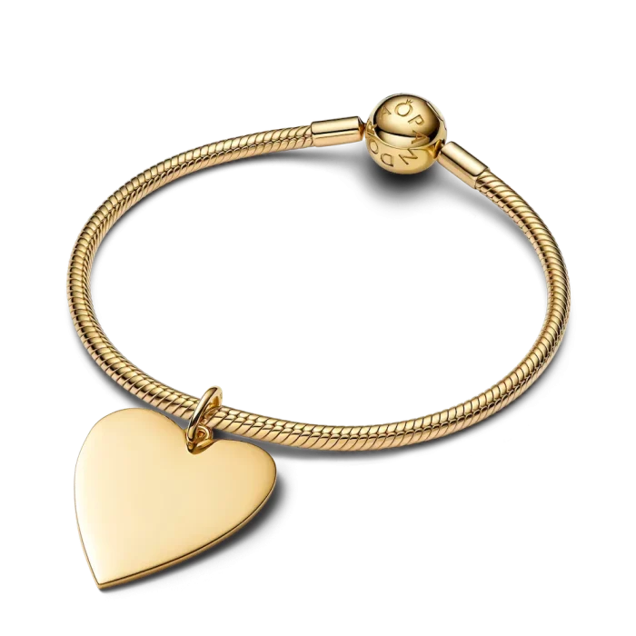 Engravable Oversized Heart Tag Pendant Necklace - Image 8