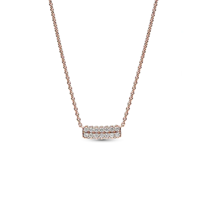 Pavé Rose Double-row Necklace and Earring Set - Image 2