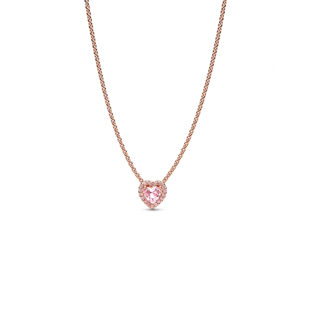 Pink Heart Collier Necklace