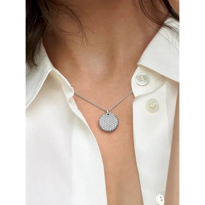 FINAL SALE - Pandora Timeless Pavé Round Pendant Necklace - Image 2