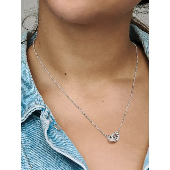 Pandora Signature Intertwined Pavé Pendant Necklace - Image 2