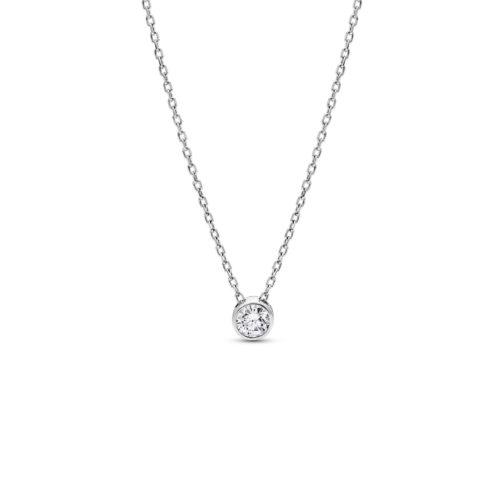 392876C01_RGB.webp Pandora Era Bezel Sterling Silver Lab-grown Diamond Pendant Necklace - Image 1