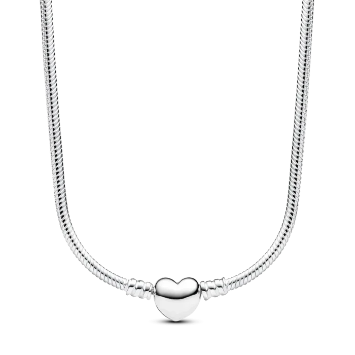 Pandora Moments Heart Clasp Snake Chain Necklace - Image 6