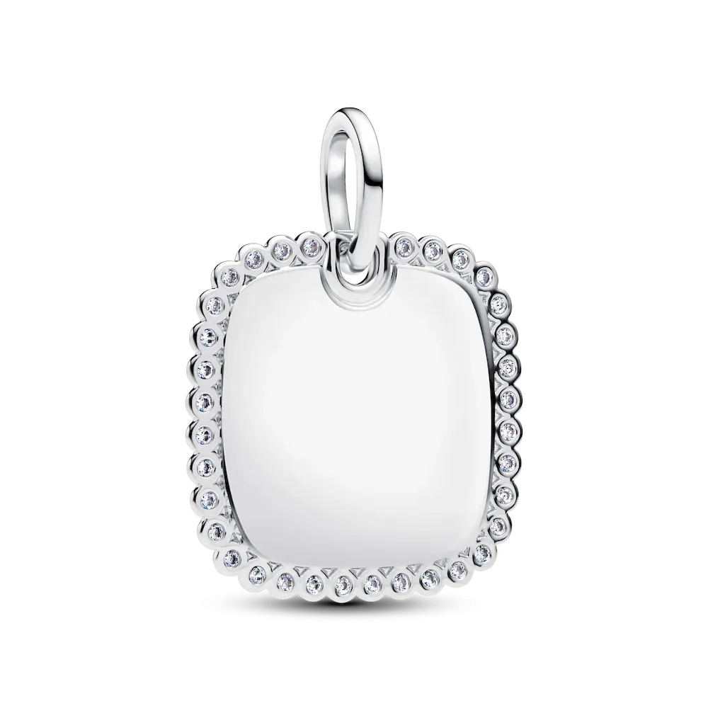 Engravable Square Tag Pendant