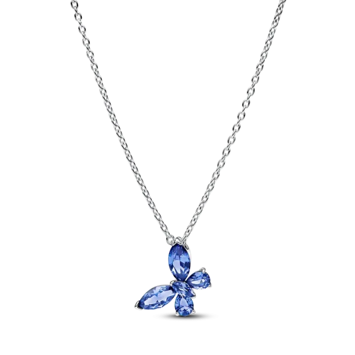 Winter Blue Butterfly Jewelry Set - Image 3