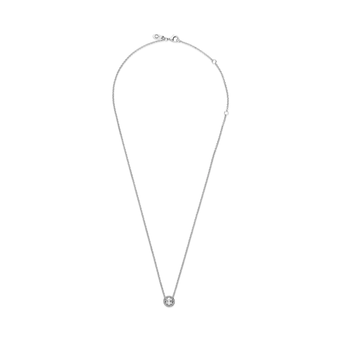Round Sparkle Halo Necklace - Image 4