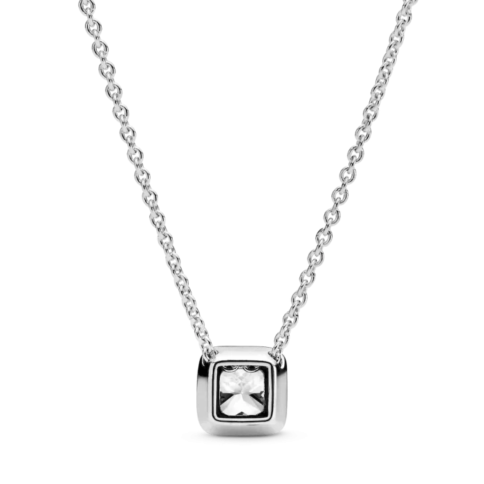 Square Sparkle Halo Necklace - Image 2